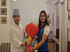 
      
      Double Olympic medallist Manu Bhaker meets Jyotiraditya Scindia
      
      