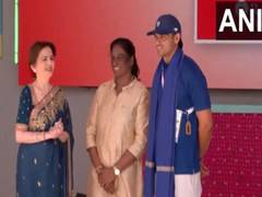 
      
      Nita Ambani felicitates Neeraj Chopra, Aman at India House
      
      