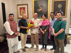 
      
      Manish Sisodia meets his lawyer Abhishek Manu Singhvi
      
      