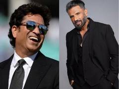
      
      Sachin Tendulkar wishes his friend Suniel Shetty on his birthday
      
      