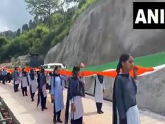 
      
      J-K: 750-metre-long tricolour displayed on highest railway bridge
      
      