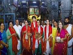 
      
      Namrata Shirodkar pays visit to Tirupati temple with children
      
      