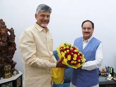 
      
      'Vikasit Andhra': Andhra CM Naidu meets Union Minister JP Nadda
      
      