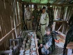 
      
      Arms and ammunition recovered during joint operation in Manipur
      
      