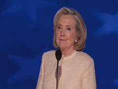 
      
      Hillary Clinton takes jab at Donald Trump during DNC speech
      
      