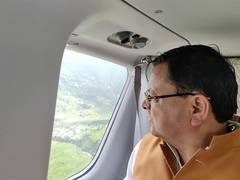 
      
      CM Dhami conducts aerial survey to inspect damages due to cloud b
      
      