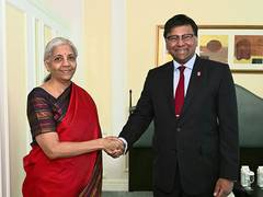 
      
      FM Sitharaman meets former FATF President T Raja Kumar
      
      