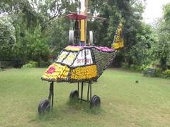
      
      Sanitation workers make beautiful artworks from garbage in Jhabua
      
      