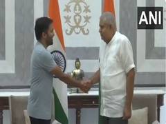 
      
      India’s first civilian space tourist Thotakura calls on Vice Prez
      
      