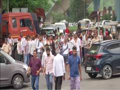 
      
      Pune: Ajit Pawar's NCP faction workers protest over statue
      
      