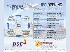 
      
      Travels & Rentals Limited Announces Initial Public Offering (IPO)
      
      