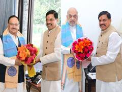 
      
      MP CM Mohan Yadav calls on Union Ministers Amit Shah, JP Nadda
      
      