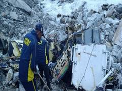 
      
      Helicopter being airlifted by MI-17 chopper crashes in Kedarnath
      
      