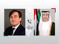 
      
      UAE Foreign Minister Abdullah bin Zayed, Spanish FM discuss enhan
      
      