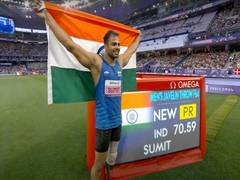 
      
      President Murmu, PM Modi congratulate javelin thrower Sumit Antil
      
      