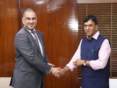 
      
      Mansukh Mandaviya meets Oman's envoy, discuss ways to boost ties
      
      