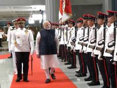 
      
      PM Modi receives ceremonial welcome in Singapore
      
      