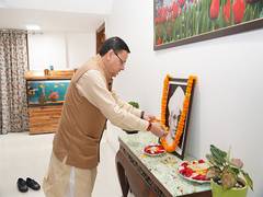 
      
      CM Dhami pay tribute to former President Dr Radhakrishnan  
      
      