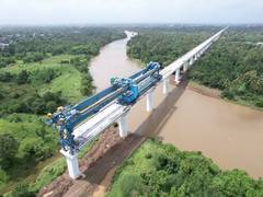 
      
      11th river bridge completed for bullet train project over Kaveri 
      
      