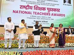 
      
      President Droupadi Murmu confers National Awards on Teachers
      
      