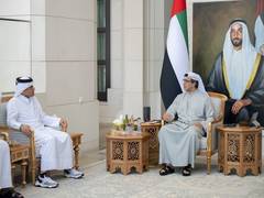 
      
      Mansour bin Zayed receives Chief of Amiri Diwan of Qatar
      
      
