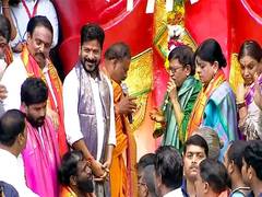 
      
      Telangana: CM Reddy participates in Ganesh Puja celebration 
      
      