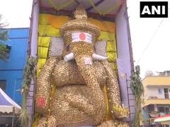 
      
      Chennai's 40-ft Ganesha idol showcases artistic brilliance
      
      