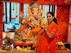 
      
      Sara Ali Khan celebrates Ganesh Chaturthi at home, prays for ‘joy
      
      