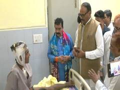 
      
      Brajesh Pathak meet victims of Lucknow building collapse
      
      