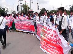 
      
      Manipur: Students stage protest march demand resignations
      
      