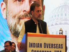 
      
      Rahul Gandhi at US event that 3 months before polls Cong account 
      
      