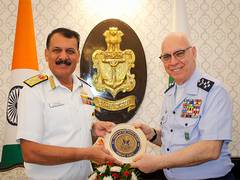 
      
      Navy chief meets Commander of the Brazilian Air Force
      
      