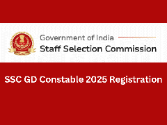 
      
      SSC GD Constable 2025 Registration Starts for 39481 Vacancies
      
      