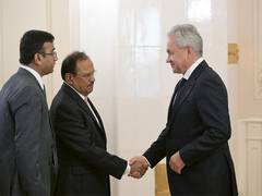 
      
      NSA Doval, Russia's Secy of Security Council Shoigu hold talks
      
      