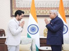 
      
      Randeep Hooda meets Vice President Dhankhar at his residence
      
      