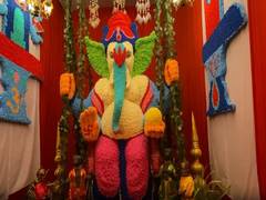 
      
      Warangal: Eco-Friendly Sriphal Ganesh Idol made with Sriphals 
      
      