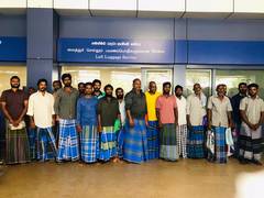
      
      19 Indian fishermen repatriated from Sri Lanka, reach Chennai
      
      