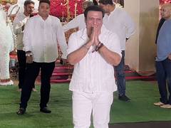 
      
      Govinda arrives at Eknath Shinde’s Ganesh Chaturthi celebrations
      
      
