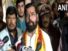 
      
      Maharashtra's CM, Dy CM participates in Ganesh Visarjan in Mumbai
      
      