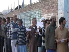 
      
      J and K polling: Voters wait in queues to cast votes in Pulwama
      
      