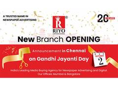 
      
      Riyo Advertising Expands to Chennai, Strengthening Pan-India 
      
      