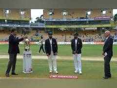 
      
      Chennai Test: Bangladesh win toss and opt to bowl
      
      