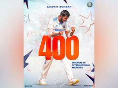 
      
      Bumrah becomes 10th Indian to reach 400 international scalps
      
      