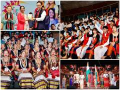 
      
      Students from northeast states studying in Delhi celebrate
      
      
