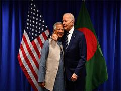 
      
      Joe Biden meets Muhammad Yunus, both affirm 