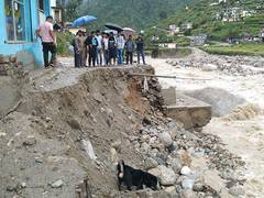 
      
      Budhakedar-Jhala road damaged due to heavy rain
      
      