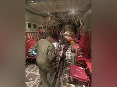 
      
      Indian Army Medical team evacuates injured soldier from Israel
      
      