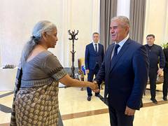 
      
      Sitharaman meets Bukhara Governor
      
      
