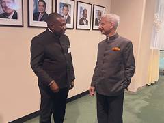 
      
      EAM Jaishankar meets 'sartorial brother' Foreign Minister
      
      