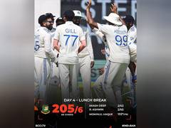 
      
      Haque's century helps Bangladesh cross 200-run mark in 2nd Test
      
      
